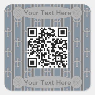 Spaß und Extravaganter QR-Code Quadratischer Aufkleber