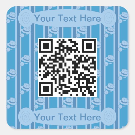 Spaß und Extravaganter QR-Code Quadratischer Aufkleber (Vorderseite)