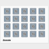 Spaß und Extravaganter QR-Code Quadratischer Aufkleber (Blatt)