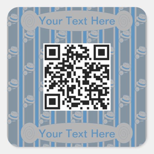 Spaß und Extravaganter QR-Code Quadratischer Aufkleber (Vorderseite)