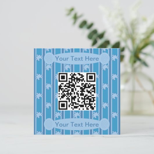 Spaß und Extravaganter Rätsel QR-Code Einladung (Stehend Vorderseite)