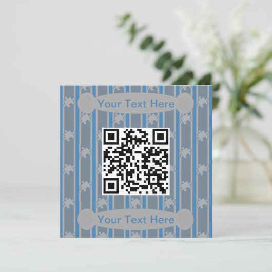 Spaß und Extravaganter Rätsel QR-Code Einladung (Stehend Vorderseite)