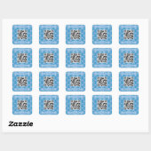 Spaß und Extravaganter Rätsel QR-Code Quadratischer Aufkleber (Blatt)
