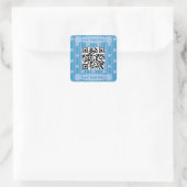 Spaß und Extravaganter Rätsel QR-Code Quadratischer Aufkleber (Tasche)