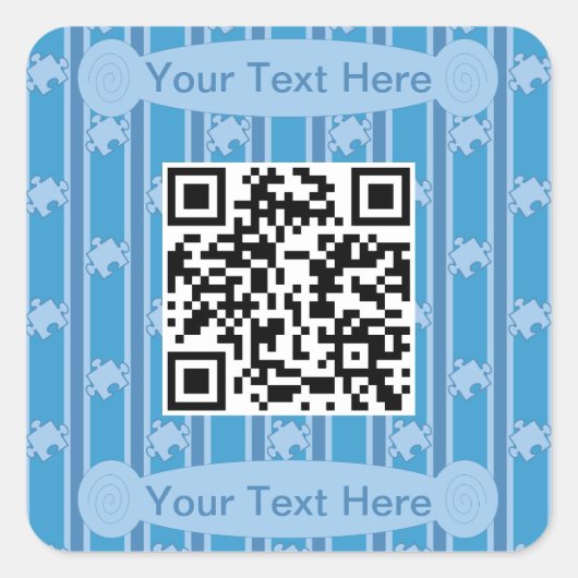 Spaß und Extravaganter Rätsel QR-Code Quadratischer Aufkleber (Vorderseite)