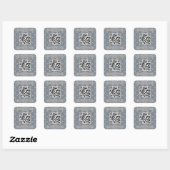 Spaß und Extravaganter Rätsel QR-Code Quadratischer Aufkleber (Blatt)
