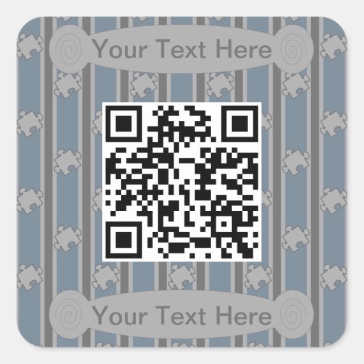 Spaß und Extravaganter Rätsel QR-Code Quadratischer Aufkleber (Vorderseite)