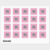 Spaß und Extravaganter Rätsel QR-Code Quadratischer Aufkleber (Blatt)