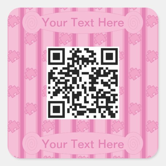 Spaß und Extravaganter Rätsel QR-Code Quadratischer Aufkleber (Vorderseite)