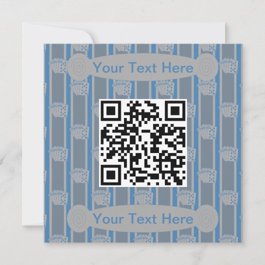 Spaß und Extravaganter Royal Flush QR Code Einladung (Vorderseite)