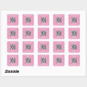 Spaß und Extravaganter Schmetterling QR Code Quadratischer Aufkleber (Blatt)