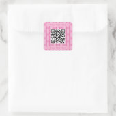 Spaß und Extravaganter Schmetterling QR Code Quadratischer Aufkleber (Tasche)
