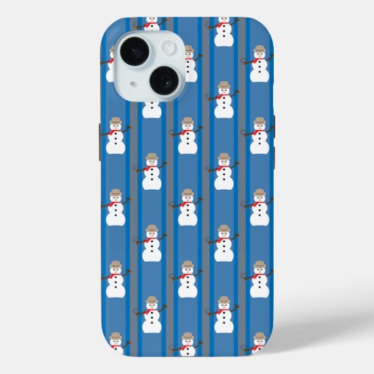 Spaß und Extravaganter Schneemann Detektiv Case-Mate iPhone Hülle (Rückseite)
