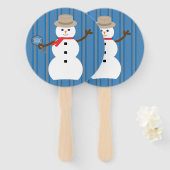 Spaß und Extravaganter Schneemann Detektiv Fächer (Vorne und Hinten)