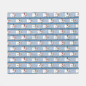 Spaß und Extravaganter Schneemann Detektiv Fleecedecke (Vorderseite (Horizontal))