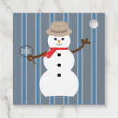 Spaß und Extravaganter Schneemann Detektiv Geschenkanhänger (Rückseite)