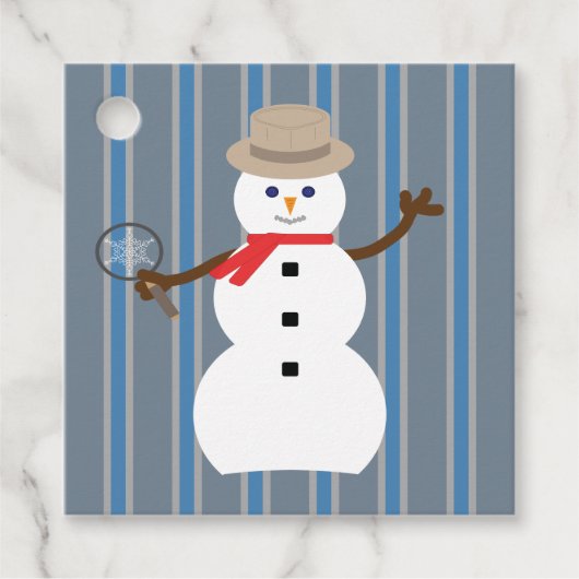 Spaß und Extravaganter Schneemann Detektiv Geschenkanhänger (Vorderseite)