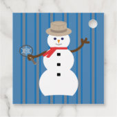 Spaß und Extravaganter Schneemann Detektiv Geschenkanhänger (Rückseite)