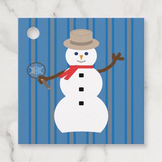 Spaß und Extravaganter Schneemann Detektiv Geschenkanhänger (Vorderseite)