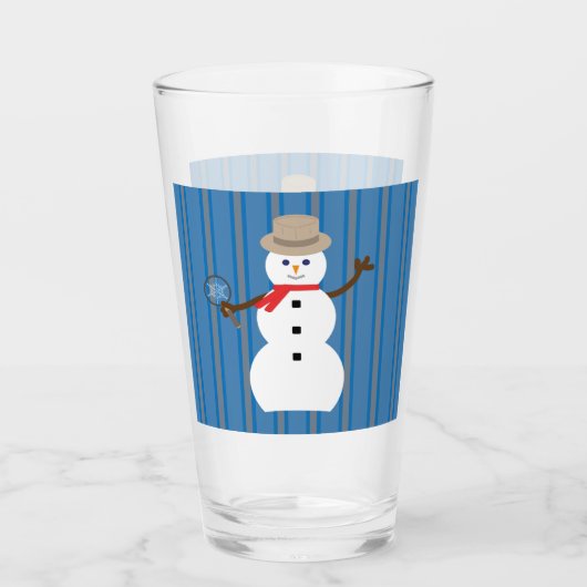 Spaß und Extravaganter Schneemann Detektiv Glas (Vorderseite)