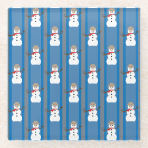 Spaß und Extravaganter Schneemann Detektiv Glasuntersetzer
