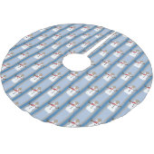Spaß und Extravaganter Schneemann Detektiv Polyester Weihnachtsbaumdecke (Schrägansicht)