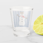 Spaß und Extravaganter Schneemann Detektiv Schnapsglas (Rückseite)