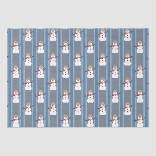 Spaß und Extravaganter Schneemann Detektiv Seidenpapier (Vorderseite)