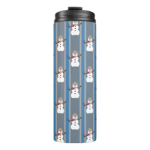 Spaß und Extravaganter Schneemann Detektiv Thermosbecher