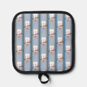 Spaß und Extravaganter Schneemann Detektiv Topflappen (Vorderseite)