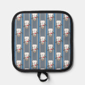 Spaß und Extravaganter Schneemann Detektiv Topflappen (Vorderseite)