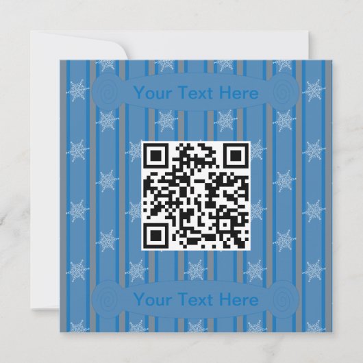 Spaß und Extravaganter Snowflake QR-Code Einladung (Vorderseite)