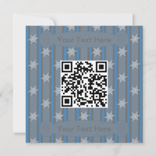 Spaß und Extravaganter Snowflake QR-Code Einladung