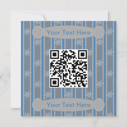 Spaß und Extravaganter Snowflake QR-Code Einladung (Vorderseite)
