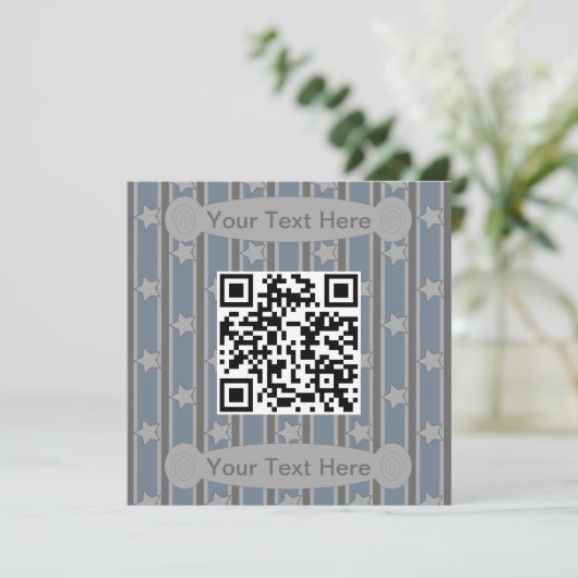 Spaß und Extravaganter Star QR Code Einladung (Stehend Vorderseite)