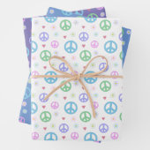 Spaß und Extravagantes Friedenszeichen, Blume & He Geschenkpapier Set (Beispiel)