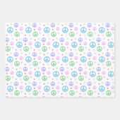 Spaß und Extravagantes Friedenszeichen, Blume & He Geschenkpapier Set (Vorderseite)