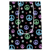 Spaß und Extravagantes Friedenszeichen, Blume & He Mittlere Geschenktüte (Rückseite)