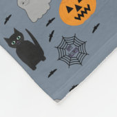 Spaß und Extravagantes Halloween Cat Ghost Pumpkin Fleecedecke (Ecke)