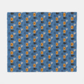 Spaß und Extravagantes Halloween Cat Ghost Pumpkin Fleecedecke (Vorderseite (Horizontal))