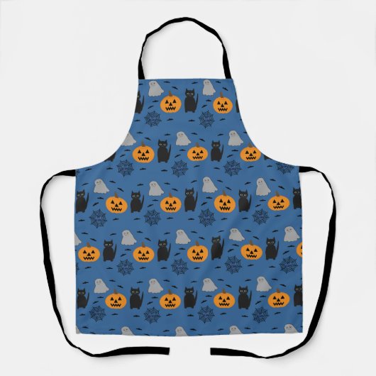 Spaß und Extravagantes Halloween Cat Ghost Pumpkin Schürze (Vorderseite)