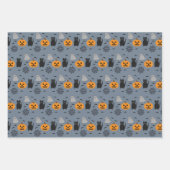 Spaß und Extravagantes Halloween Geschenkpapier Set (Vorderseite)