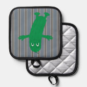 Spaß und Extravagantes Pickle Topflappen (Vorderseite/Rückseite)