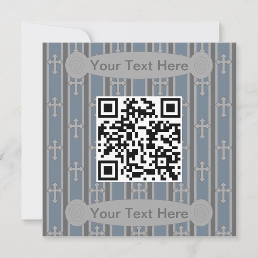 Spaß und Fancy Cross QR Code Einladung (Vorderseite)