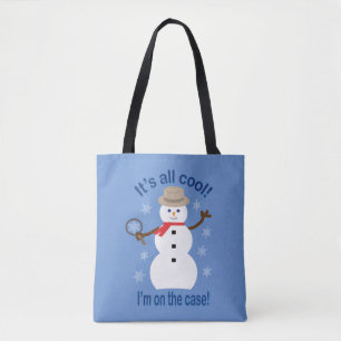 Spaß und Fantasie Es ist alles cool Schneemann Det Tasche