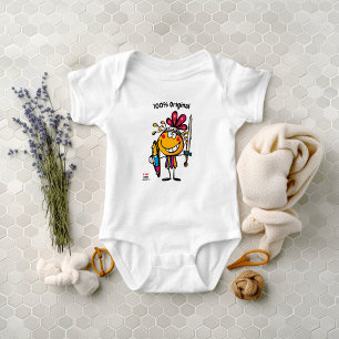 Spaß und farbenfroh Gladiator Emoji Kleinkind Baby Strampler