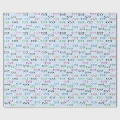 Spaß und farbenfrohe Brillenspektakel Kunst-Muster Geschenkpapier (Flach)