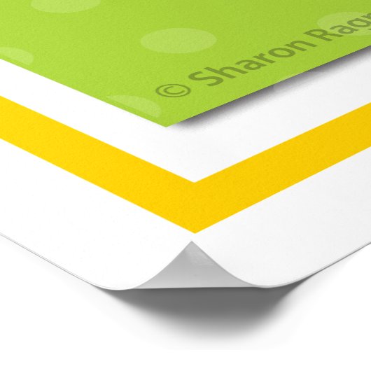 Spaß und farbenfrohe Grafik Poster (Ecke)