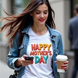Spaß und farbenfrohe Happy Mother Day Gift T-Shirt