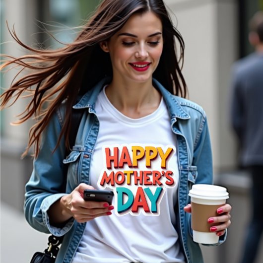 Spaß und farbenfrohe Happy Mother Day Gift T-Shirt